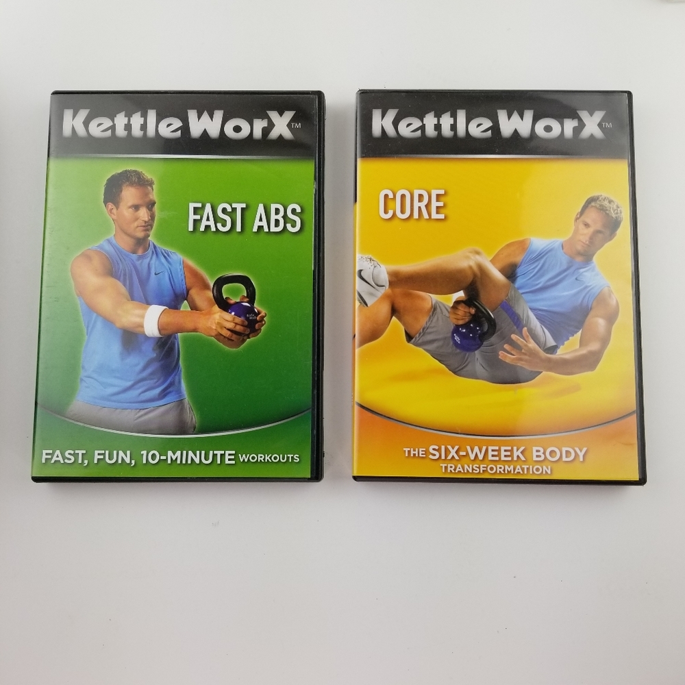 Lot 2 Kettle WorX DVDs Exercise Fitness Workout Fu